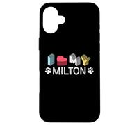 Custodia per iPhone 16 Plus Milton Nome cane personalizzato Milton Pet Lover