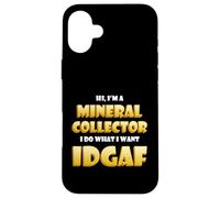 Custodia per iPhone 16 Plus Mineral Collector IDGAF Rare Earth Crystal Rock Collection