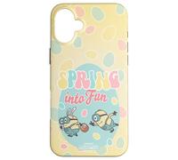 Custodia per iPhone 16 Plus Minions Easter Spring Into Fun