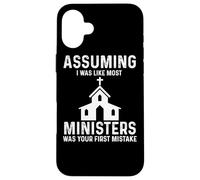 Custodia per iPhone 16 Plus Minister Apparel - Divertente design dei migliori ministri
