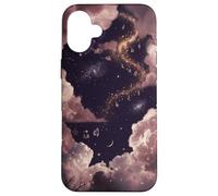 Custodia per iPhone 16 Plus Mistico cielo notturno grafico Pozioni incantate e celesti
