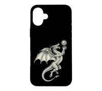 Custodia per iPhone 16 Plus Mitico Drago Holding Sun Orb Vintage Art