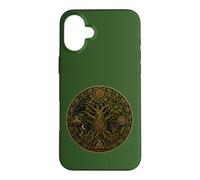 Custodia per iPhone 16 Plus Mitologia del bosco della foresta celtica dei druidi della quercia sacra