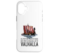 Custodia per iPhone 16 Plus Mitologia norrena - Gli uomini sono uguali - Viking Longship - Valhalla