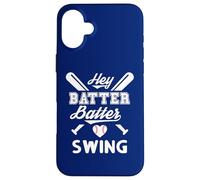 Custodia per iPhone 16 Plus Mom Baseball Batter Batter Swing Hey Game Day Baseball Lover