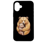 Custodia per iPhone 16 Plus Mom Bear Cub Funny Pregnant Loading Baby Mother