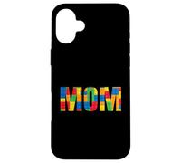 Custodia per iPhone 16 Plus Mom Parent Brick Master Builder Building Blocks Set Famiglia