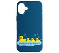 Custodia per iPhone 16 Plus Mommy You're My Lucky Duck Cute Rubber Ducky