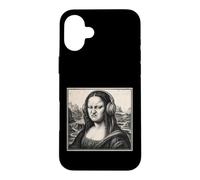 Custodia per iPhone 16 Plus Mona Lisa Bass Face Funny Music Lovers DJs Producers