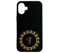 Custodia per iPhone 16 Plus Monogram S Initial Mandala Ispirato Pretty Circle Design