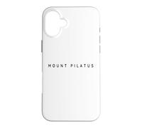 Custodia per iPhone 16 Plus Monte Pilatus Souvenirs/sciatore/moderno, Contempoaray Font