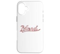Custodia per iPhone 16 Plus Mood. Trendy Slang Minimalist Aesthetic Vintage Varsity