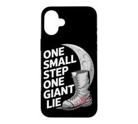Custodia per iPhone 16 Plus Moon Landing Hoax Conspiracy Fake Cover-Up bufala lunare
