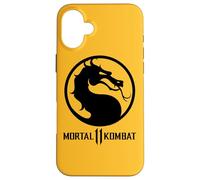 Custodia per iPhone 16 Plus Mortal Kombat 11 Dragon Black Logo