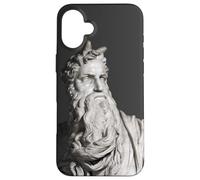 Custodia per iPhone 16 Plus Mosè Michelangelo Statua Rinascimentale Profeta Torah Bibbia
