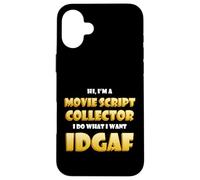 Custodia per iPhone 16 Plus Movie Script Collector Film Memorabilia Collection TV Script