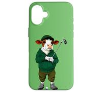 Custodia per iPhone 16 Plus Mucche golfier/mucca da golf
