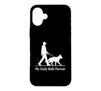 Custodia per iPhone 16 Plus My Daily Walk Partner German Shepherd Owner