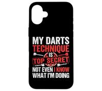 Custodia per iPhone 16 Plus My Darts Technique Is Top Secret Club Di Freccette