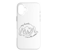 Custodia per iPhone 16 Plus My Heart Is In The Woods Forest Nature Enthusiast