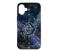 Custodia per iPhone 16 Plus Mystical Sun Moon Nebula Art Cosmic Harmony Design