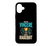 Custodia per iPhone 16 Plus Nato Per Vincere Cresciuto A Pane E Ragequit Gamer