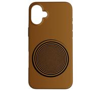 Custodia per iPhone 16 Plus Nero Swirl Self Hypnosis Trippy Spiral Graphic Art Portal
