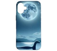 Custodia per iPhone 16 Plus Nessie il mostro di Loch Ness sotto la luna piena