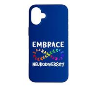 Custodia per iPhone 16 Plus Neurodiversity Rainbow Infinity farfalla ADHD autismo