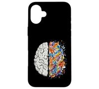 Custodia per iPhone 16 Plus neurologo, cervello, sinistra, e, destra, pensare, creatività, concetto