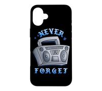 Custodia per iPhone 16 Plus Never Forget Ghetto Blaster Vintage 80s 90s Hip Hip
