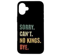 Custodia per iPhone 16 Plus No Kings Bye Anti Monarchia Grunge Testo