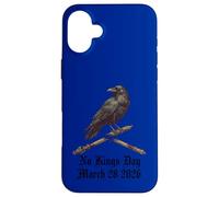 Custodia per iPhone 16 Plus No Kings Day Crow 28 marzo 2026 Protesta per la democrazia americana