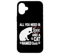 Custodia per iPhone 16 Plus Nome gatto personalizzato Dante Cute Kitty Pet Amante