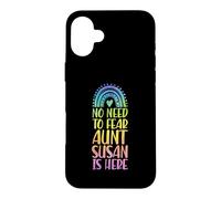 Custodia per iPhone 16 Plus Non c'è bisogno di temere zia Susan è qui Nome Rainbow Auntie