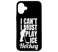 Custodia per iPhone 16 Plus Non posso, devo giocare a hockey su ghiaccio