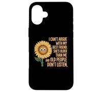 Custodia per iPhone 16 Plus Non posso discutere con la mia migliore amica lei è più vecchia di me floreale