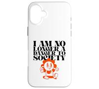 Custodia per iPhone 16 Plus Non sono più un pericolo per la società (Grafica divertente)