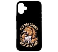 Custodia per iPhone 16 Plus Non tornerà come un agnello leone di Giuda
