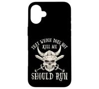 Custodia per iPhone 16 Plus Nordic Viking: That Which Does Not Kill Me Should Run