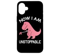 Custodia per iPhone 16 Plus Now I'm Unstoppable - Funny T-Rex Dinosaur