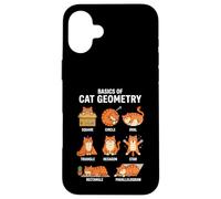 Custodia per iPhone 16 Plus Nozioni di base della geometria del gatto Insegnante di matematica di ritorno