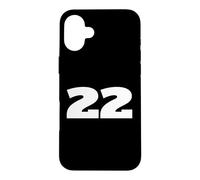 Custodia per iPhone 16 Plus Numero 22 Ventidue Team Sportivo STAMPA ANTERIORE Abbinamento