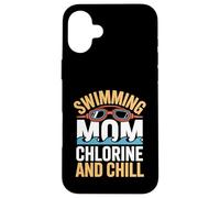 Custodia per iPhone 16 Plus Nuoto Mamma Cloro E Chill Nuotare