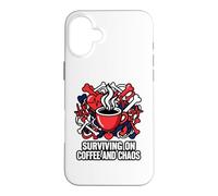Custodia per iPhone 16 Plus Nurse Life Surviving On Coffee And Chaos ER