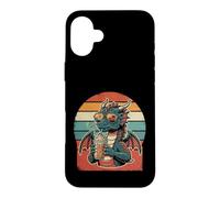 Custodia per iPhone 16 Plus Occhiali da sole retrò Dragon Ice Coffee Summer Vibes