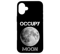 Custodia per iPhone 16 Plus Occupy Moon, Not Mars - Missione Lunare Scienza e Tecnologia