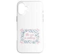 Custodia per iPhone 16 Plus Ocean Seashell Starfish Il mare chiama citazione