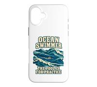 Custodia per iPhone 16 Plus Ocean Swimmer La piscina è per la pratica in acque libere