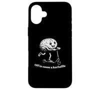 Custodia per iPhone 16 Plus Off To Cause A Kerfuffle Funny Brain Scooter Meme Nerd Humor
